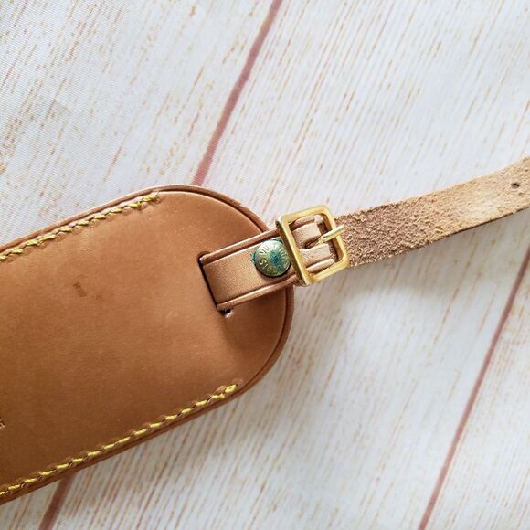 Authentic Louis Vuitton Vachetta Leather  Poignet Luggage Tag Holder Adjustable - Picture 4 of 10